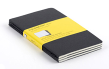 Moleskine Cahier Ruled Pocket Black Set of 3