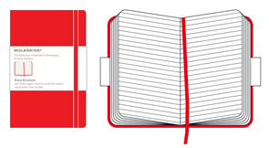 Moleskine Notebook Ruled Large Red