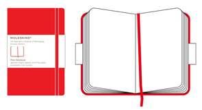 Moleskine Notebook Plain Large Red