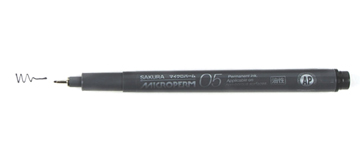 Sakura Microperm 05 Pen 0.45mm - Black