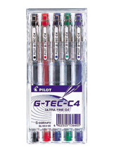 Pilot G-Tec C4 Ultra Fine Pen Set of 5