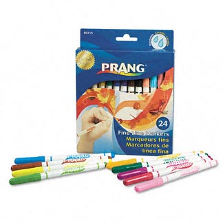 Prang Washable Fine Line Markers Set of 24