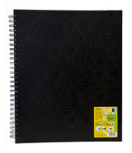 Black Hard Cover Spiral-Bound Sketchbook - 11x14