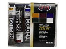 Golden OPEN Acrylics Traditional Colour Set of 6