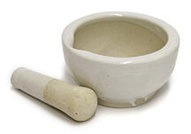 Ceramic Mixing Bowl with Pestle