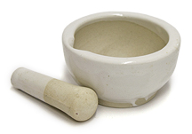 Ceramic Mixing Bowl with Pestle