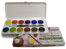 Grumbacher Select Transparent Watercolor Set of 12