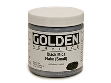 Golden Black Mica Flakes (Small) 8oz
