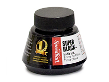 Speedball Super Black Waterproof India Ink 2oz