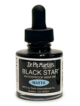 Dr. Ph. Martin's Black Star India Ink 1oz Matte