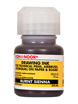 Koh-I-Noor Drawing Ink 1oz Burnt Sienna