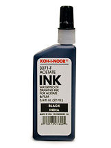 Koh-I-Noor Acetate Ink 3/4oz Black