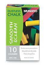 Mungyo Dustless Chalk Assorted Box of 10
