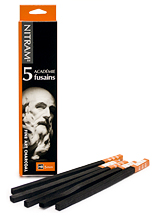 Nitram Fine Art Charcoal 5mm HB (Medium) Box of 5