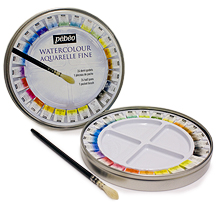 Pebeo Aquarelle Fine Watercolour 24 Half Pan Set