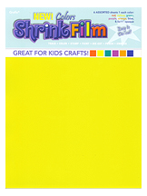 Grafix Shrink Film 8.5x11 Assorted Colours 6/Pack
