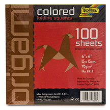 Folia Origami 6x6 Assorted Colours 100/Pack
