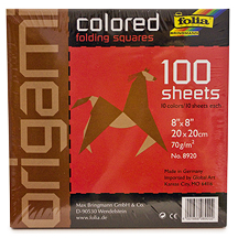 Folia Origami 8x8 Assorted Colours 100/Pack