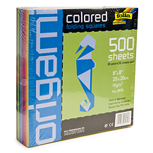 Folia Origami 8x8 Assorted Colours 500/Pack