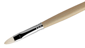 Escoda White Bristle LH Brush Short-Filbert #2