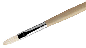 Escoda White Bristle LH Brush Long-Filbert #2