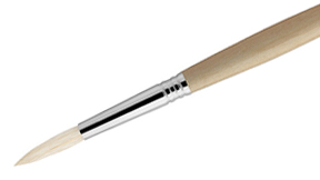 Escoda White Bristle LH Brush Round #0