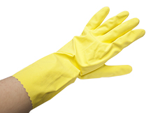 Yellow Latex Gloves