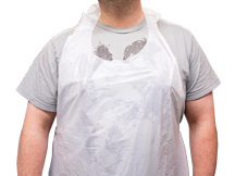 White Disposable Poly Apron