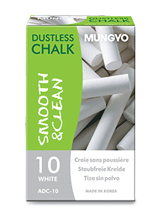 Mungyo Dustless Chalk White Box of 10