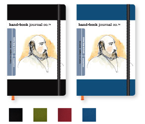 Travelogue Journal  Pocket Portrait 3.5 x 5.5 in.  Landscape Cadmium Green