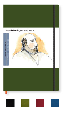 Travelogue Journal  Large Portrait 5.5 x 8.25 in.  Ivory Black