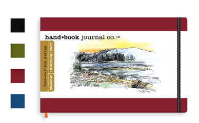 Travelogue Journal  Large Landscape 5.5 x 8.25 in.  Blue