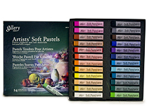 Gallery Soft Pastel Set, L: 6,5 cm, 10 mm, Assorted Colours, 48 pc, 1 Pack