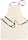 Cotton Canvas Apron W/blk Ties