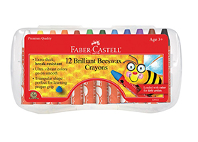 Faber-Castell Beeswax Crayons Hard Case Set of 12