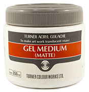 Turner Acryl Gouache Matte Gel Medium – 350mL