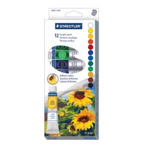 Staedtler Acrylic Paints -  Set of 12 x 12mL
