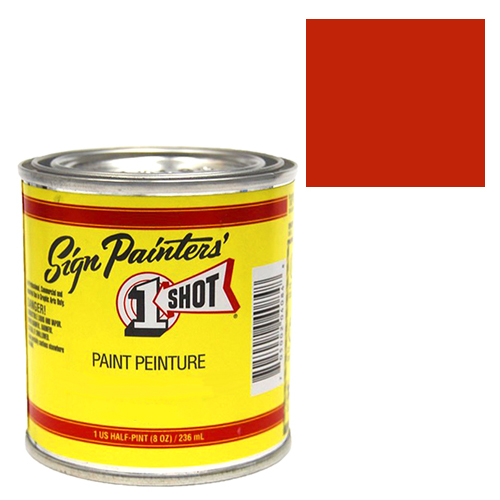 1-Shot Sign Painters' Lettering Enamel 8oz - Bright Red