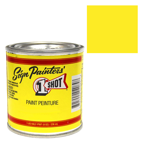 1-Shot Sign Painters' Lettering Enamel 8oz - Primrose Yellow