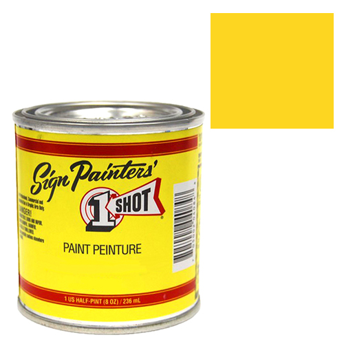 1-Shot Sign Painters' Lettering Enamel 8oz - Lemon Yellow