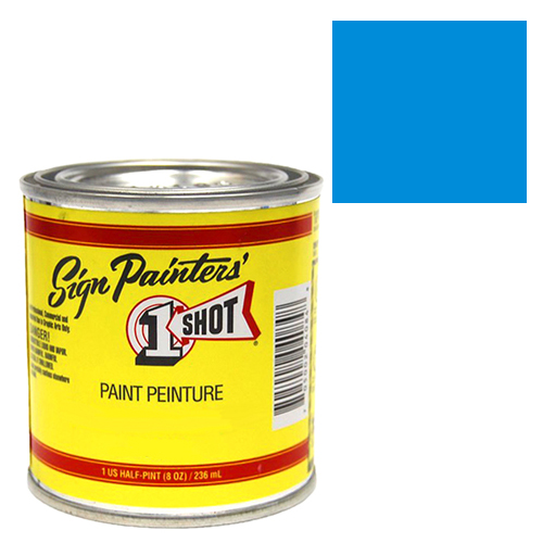 1-Shot Sign Painters' Lettering Enamel 8oz - Process Blue
