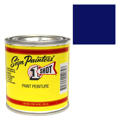 1-Shot Sign Painters' Lettering Enamel 8oz - Brilliant Blue
