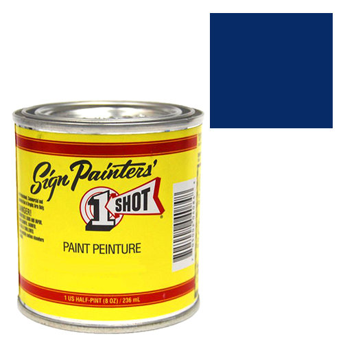 1-Shot Sign Painters' Lettering Enamel 8oz- Dark Blue