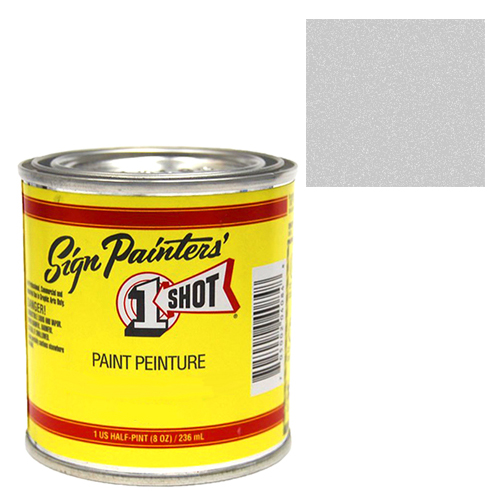 1-Shot Sign Painters' Lettering Enamel 8oz - Imitation Silver