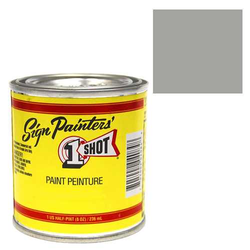 1-Shot Sign Painters' Lettering Enamel 8oz - Medium Grey